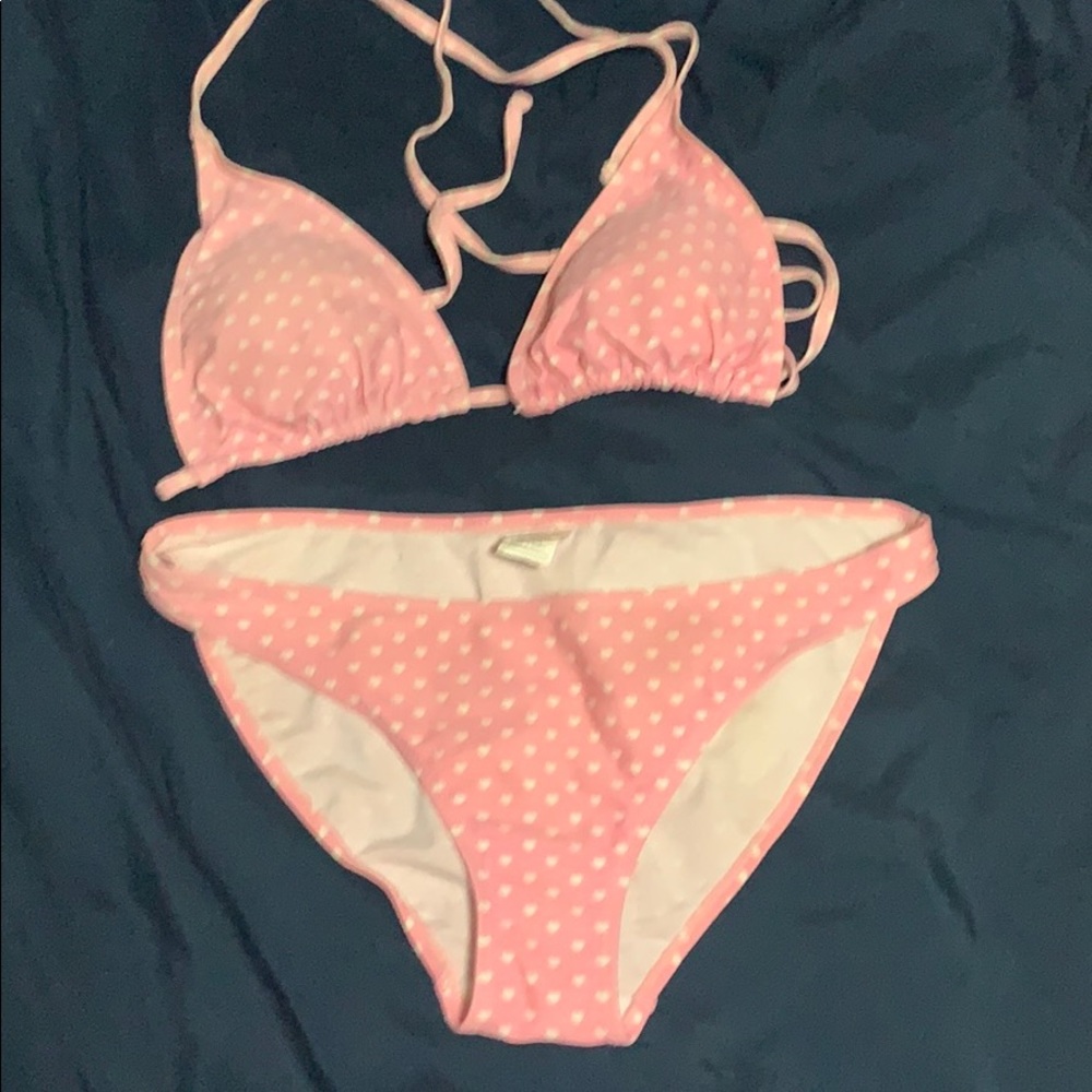 Pink/White Heart Bikini 👙